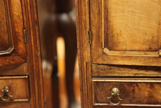 A pair of George III style mahogany bedside cupboards, W.1ft 2.75in.